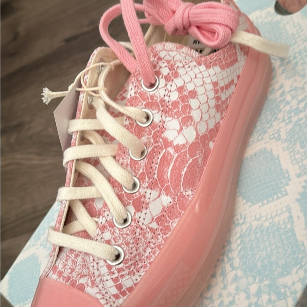 Converse Pink and White Patterned Sneakers- Golf by Tyler the Creator